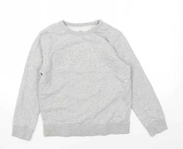 Gap Boys Grey Cotton Pullover Sweatshirt Size 8 Years Pullover - Gap NYC