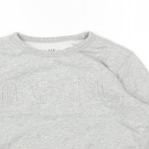 Gap Boys Grey Cotton Pullover Sweatshirt Size 8 Years Pullover - Gap NYC