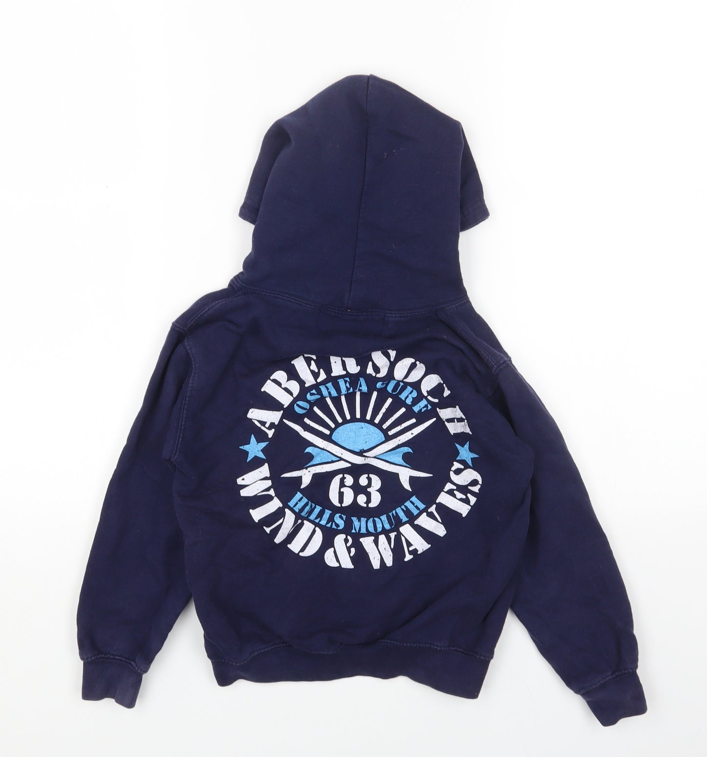 DISHER Boys Blue Cotton Pullover Hoodie Size M Pullover