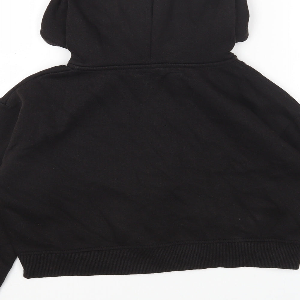 PRETTYLITTLETHING Womens Black Jacket Size S Zip - Cropped