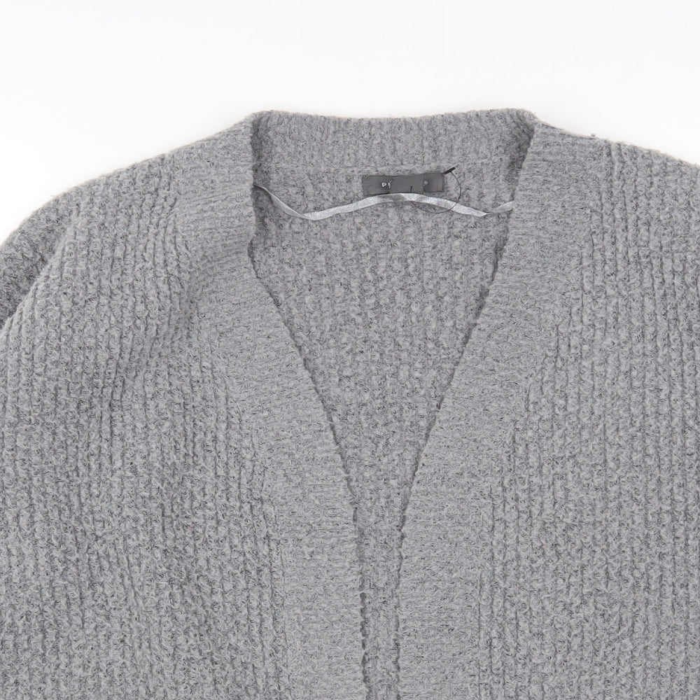 Primark Womens Grey V-Neck Acrylic Cardigan Jumper Size M