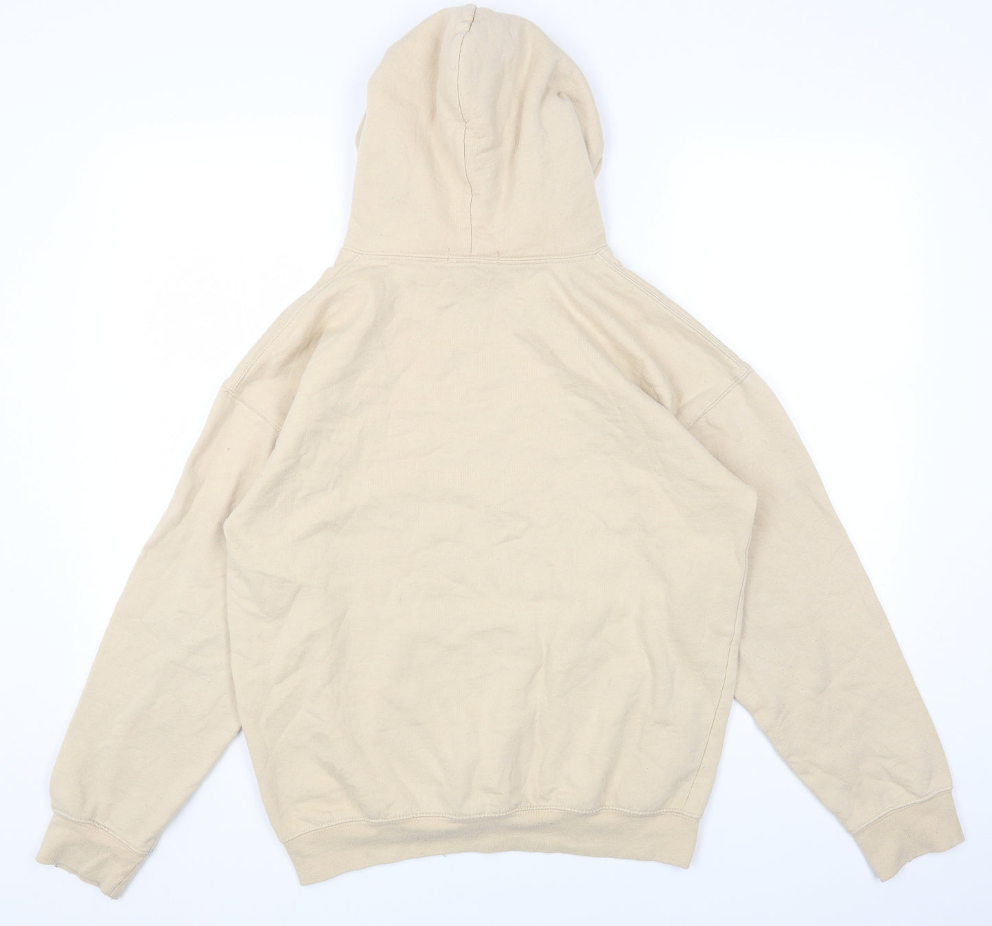 Preworn Womens Beige Cotton Pullover Hoodie Size M Pullover - Butterfly
