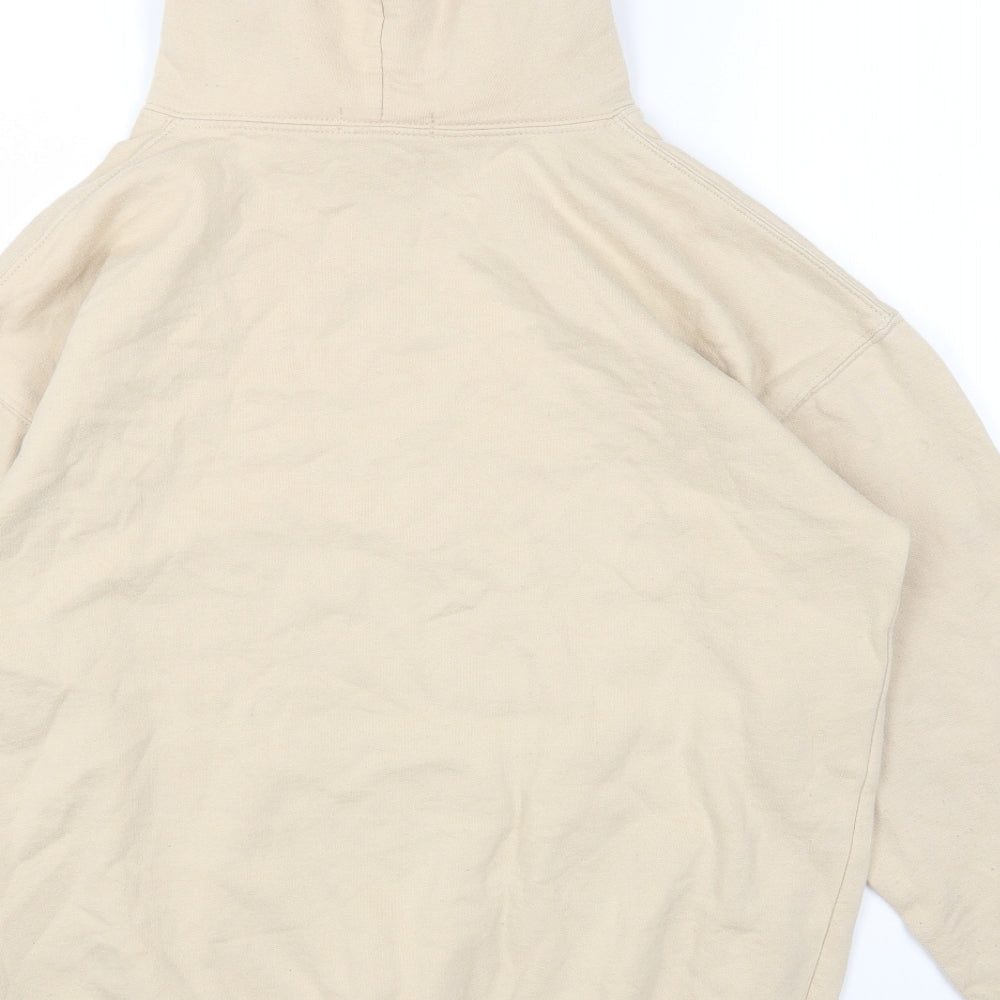 Preworn Womens Beige Cotton Pullover Hoodie Size M Pullover - Butterfly