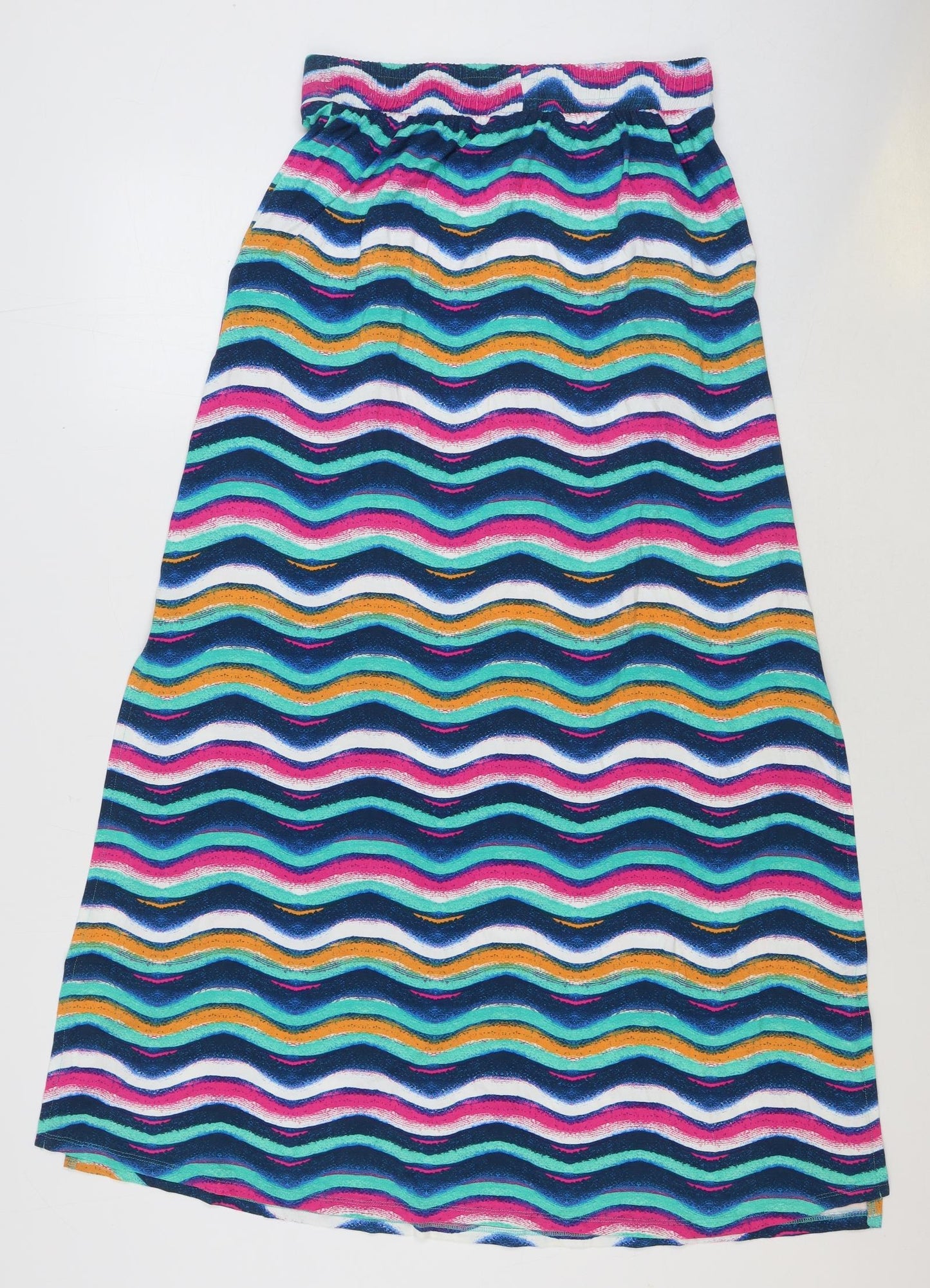 TU Womens Multicoloured Geometric Viscose Flare Skirt Size 12