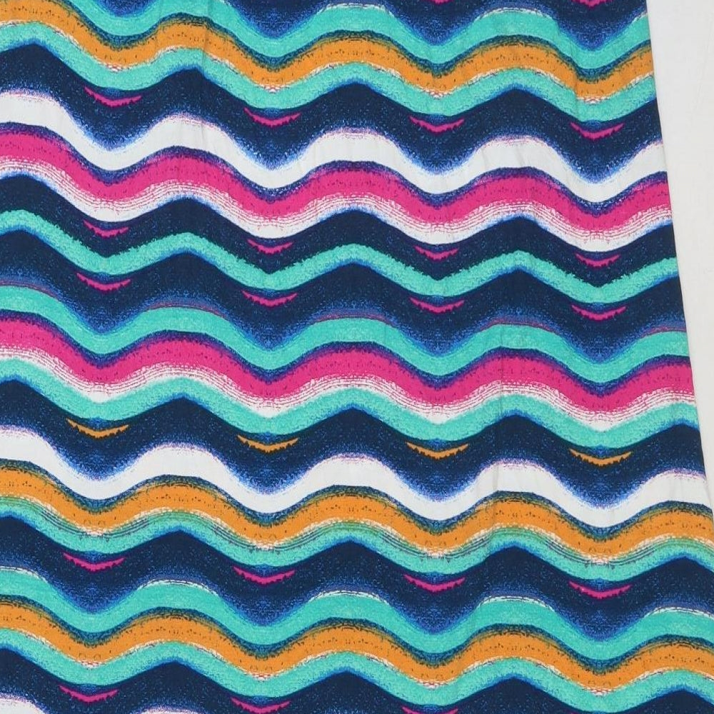 TU Womens Multicoloured Geometric Viscose Flare Skirt Size 12