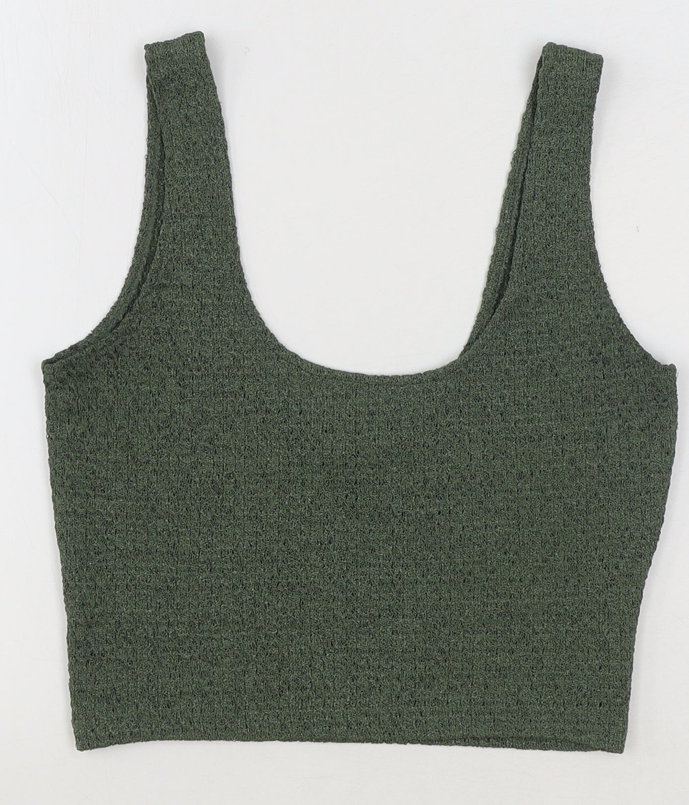 Primark Womens Green Polyester Basic Tank Size XS Scoop Neck