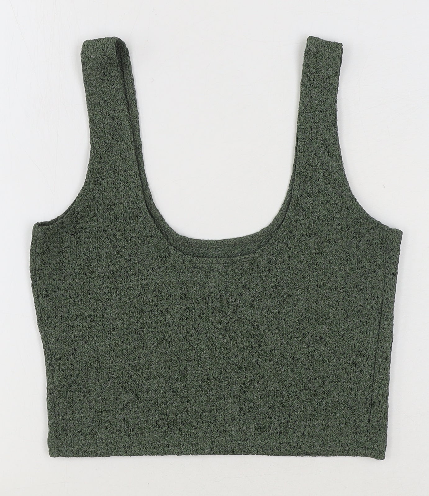 Primark Womens Green Polyester Basic Tank Size XS Scoop Neck