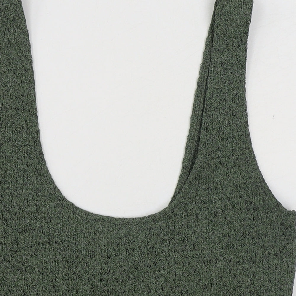Primark Womens Green Polyester Basic Tank Size XS Scoop Neck