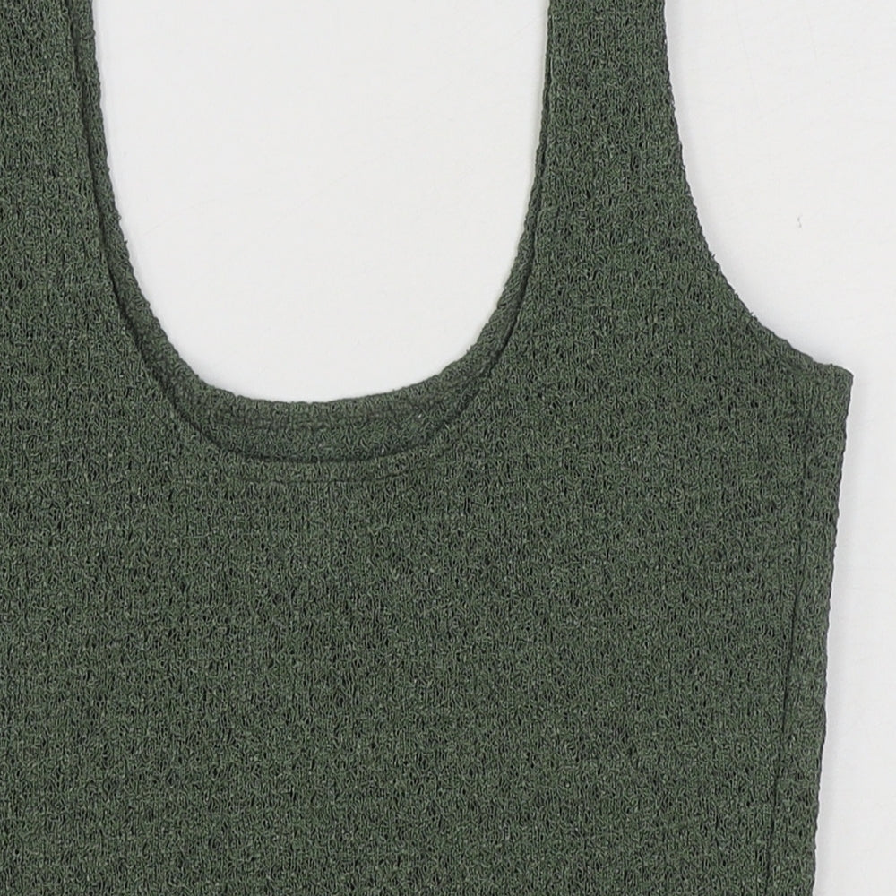 Primark Womens Green Polyester Basic Tank Size XS Scoop Neck