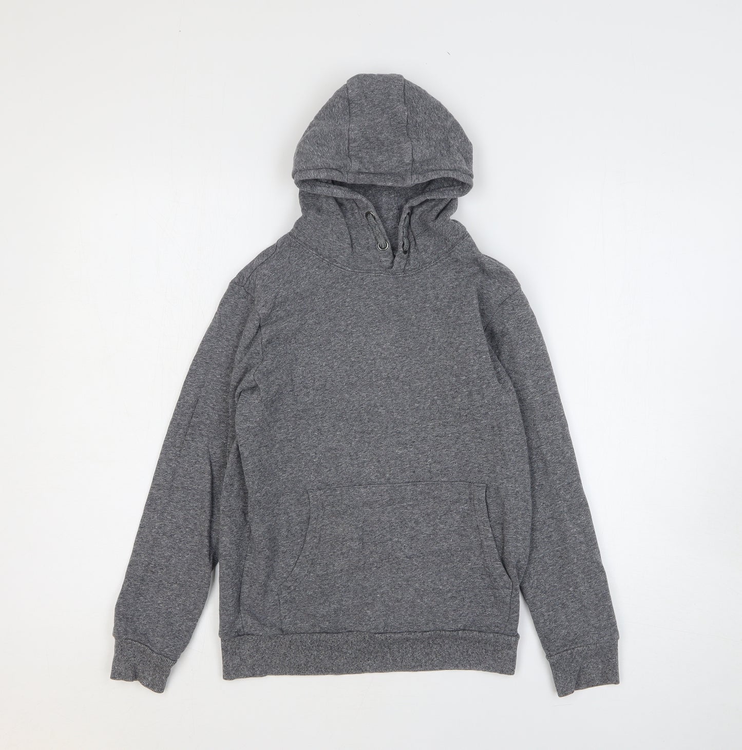 Marks and Spencer Boys Grey Cotton Pullover Hoodie Size 10-11 Years Pullover