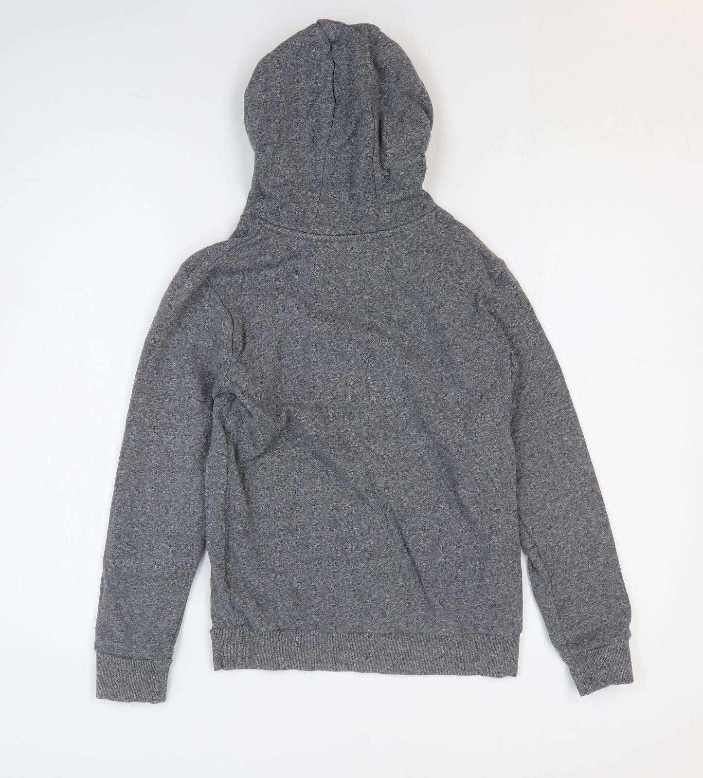 Marks and Spencer Boys Grey Cotton Pullover Hoodie Size 10-11 Years Pullover