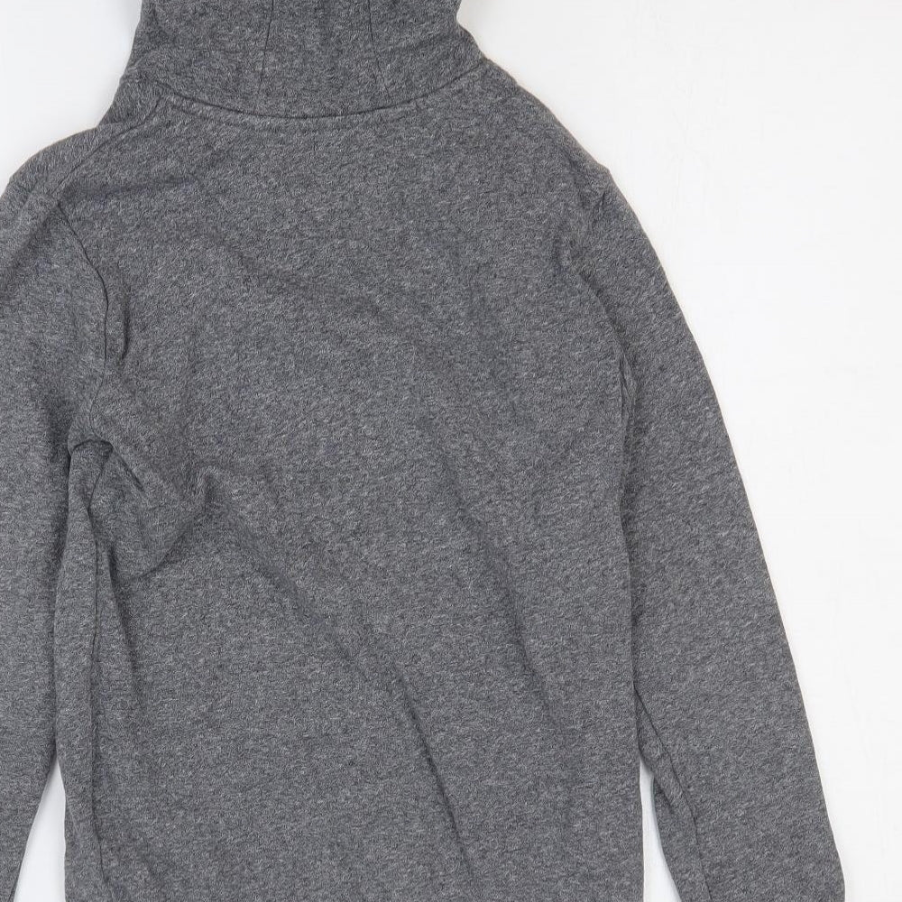 Marks and Spencer Boys Grey Cotton Pullover Hoodie Size 10-11 Years Pullover