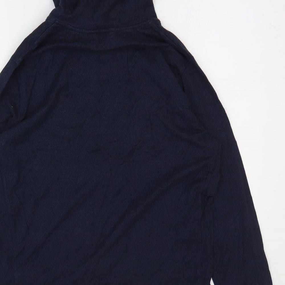 Avenue Mens Blue Cotton Full Zip Hoodie Size XL