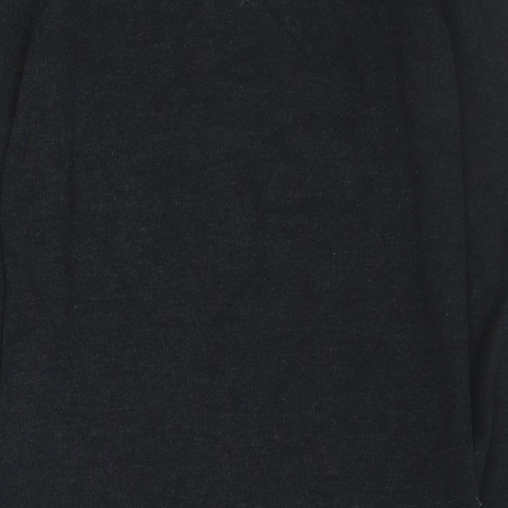 Preworn Womens Grey Cotton Jumper Dress Size L Roll Neck Pullover