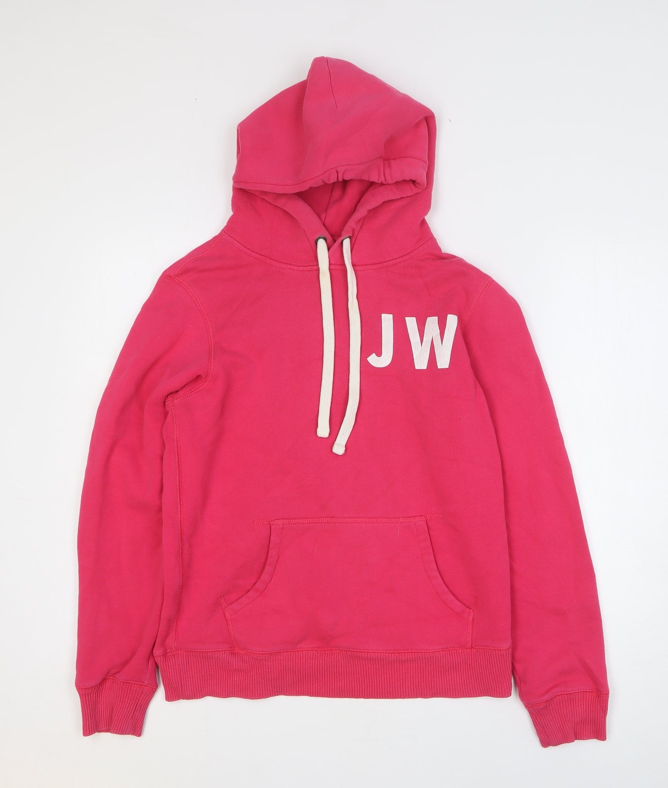 Jack Wills Womens Pink Cotton Pullover Hoodie Size 10 Pullover