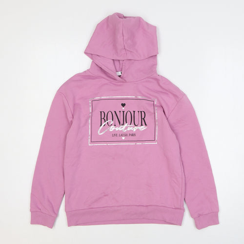 Very Girls Pink Polyester Pullover Hoodie Size 11 Years Pullover