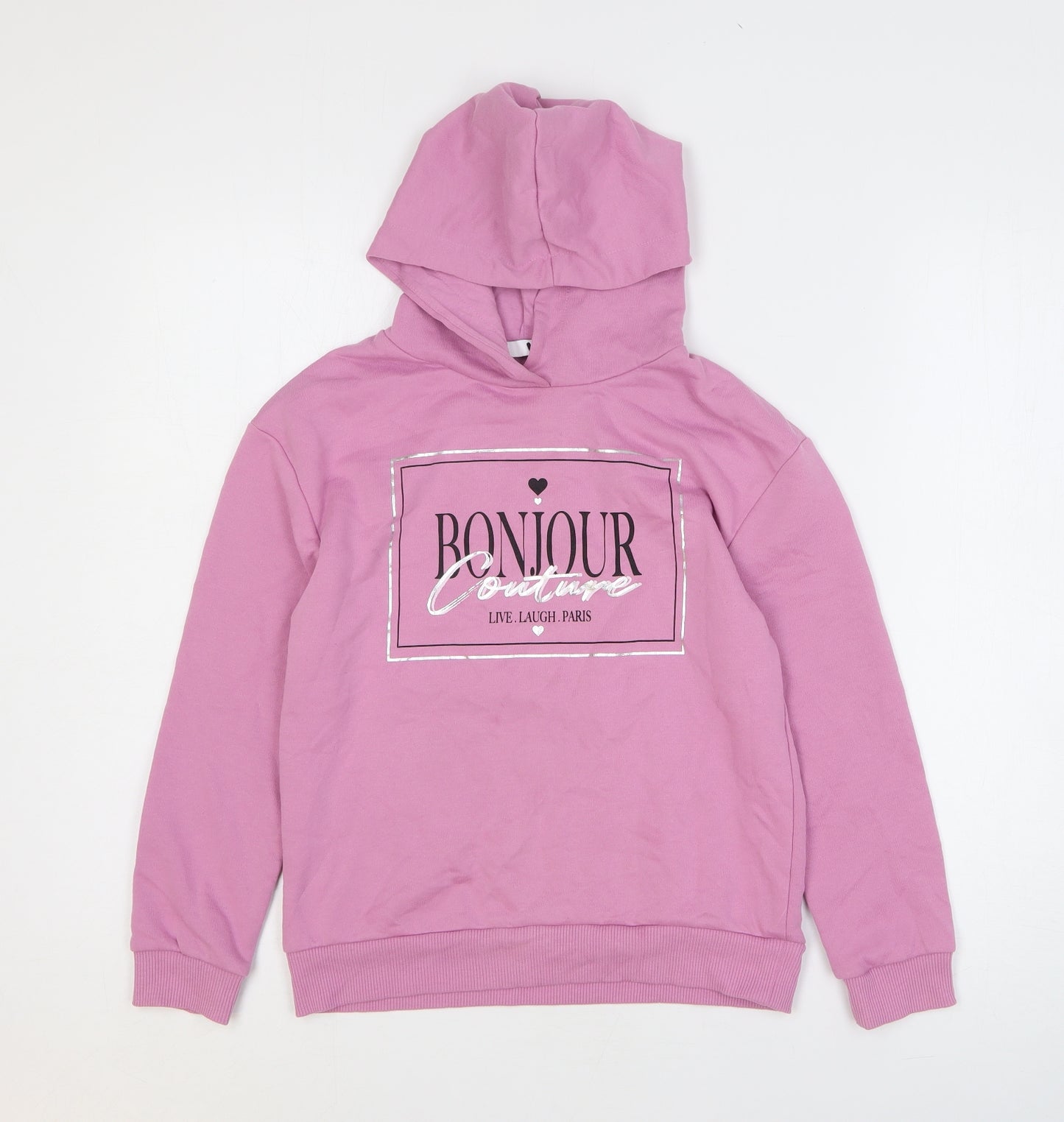Very Girls Pink Polyester Pullover Hoodie Size 11 Years Pullover