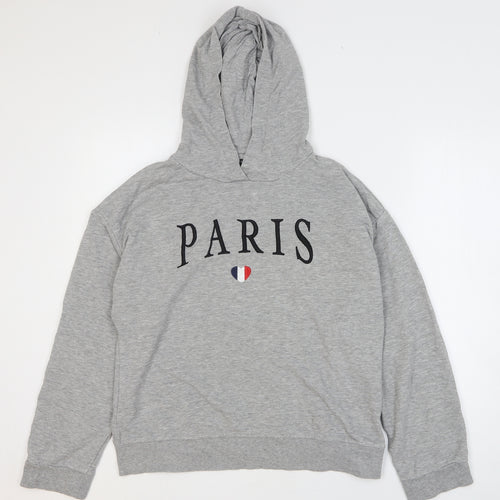 Brave Soul Womens Grey Cotton Pullover Hoodie Size S Pullover - Paris