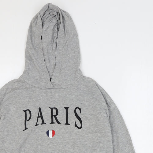 Brave Soul Womens Grey Cotton Pullover Hoodie Size S Pullover - Paris