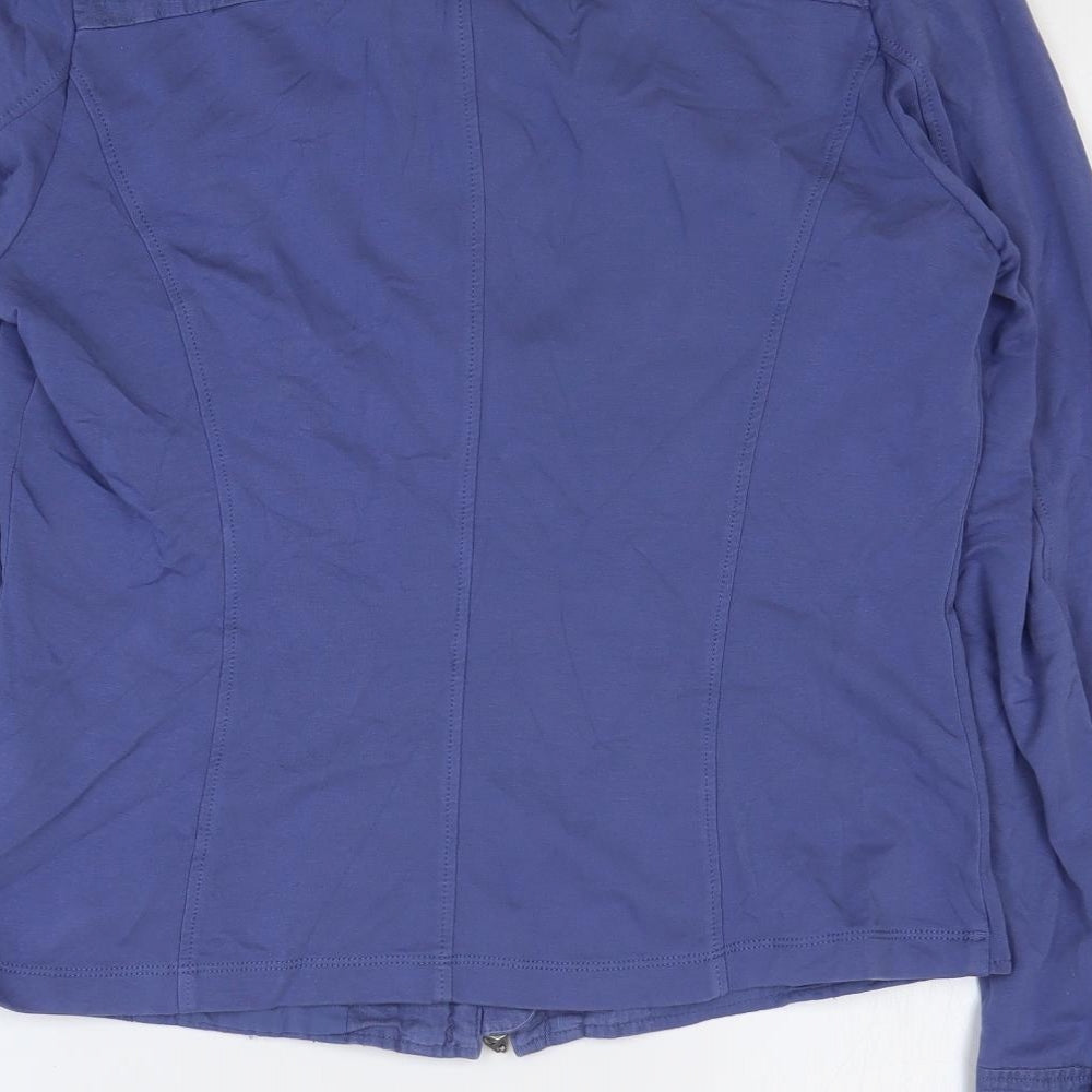 Olsen Womens Blue Jacket Size 14 Zip