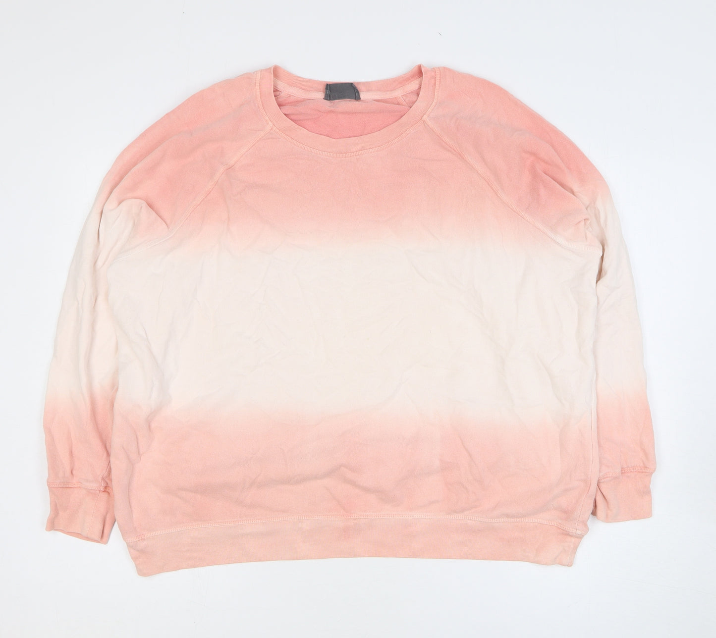 Marks and Spencer Womens Pink 100% Cotton Pullover Sweatshirt Size 20 Pullover - Ombré