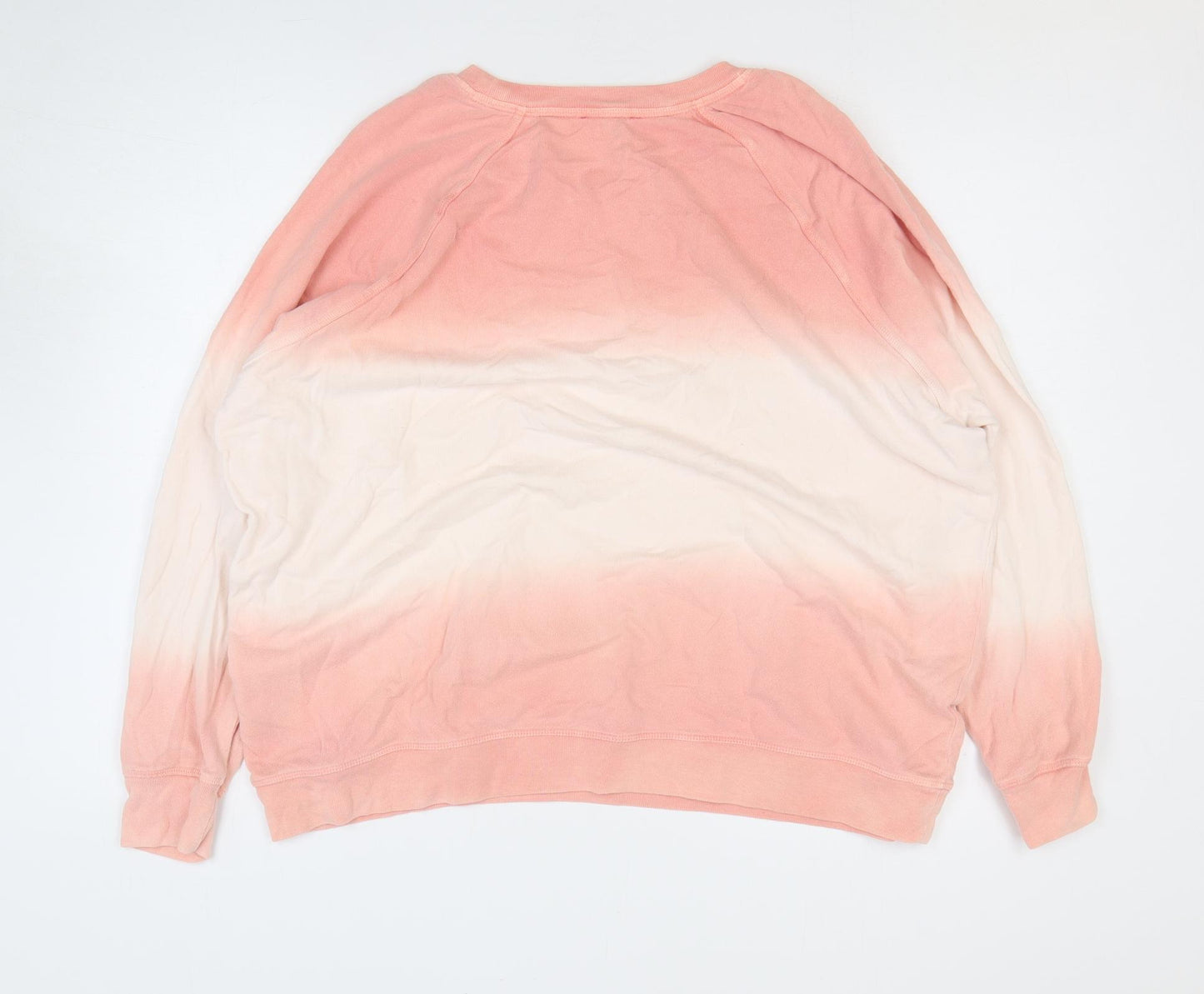 Marks and Spencer Womens Pink 100% Cotton Pullover Sweatshirt Size 20 Pullover - Ombré