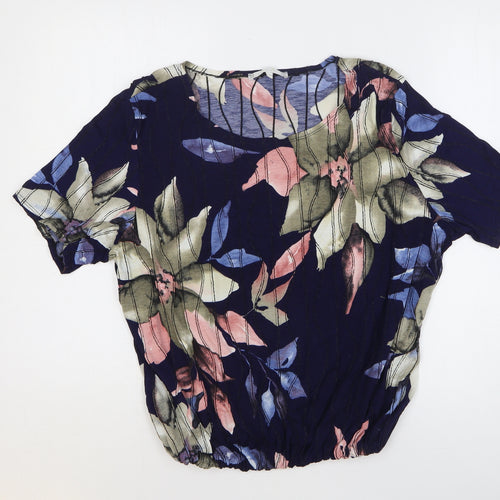 Lakeland Womens Multicoloured Geometric Polyester Basic T-Shirt Size 20 Round Neck