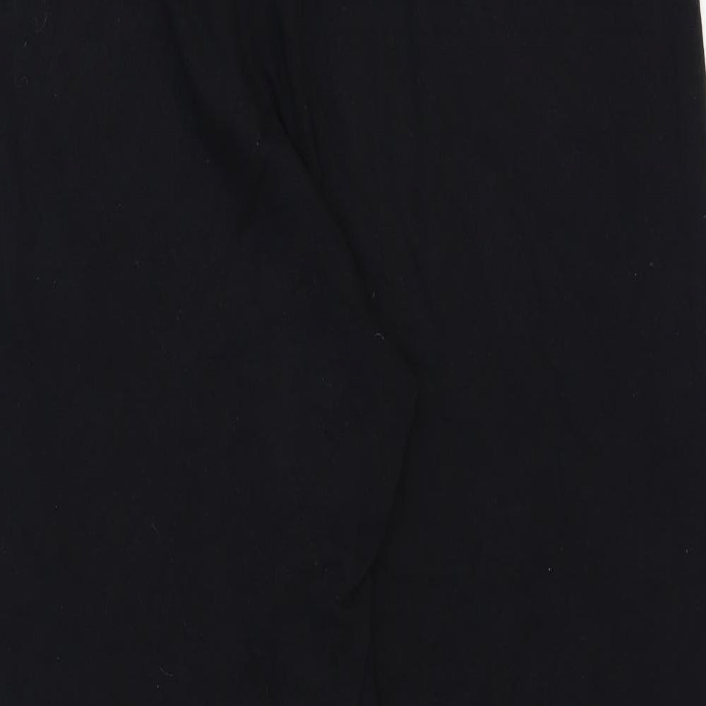 Primark Womens Black Cotton Jogger Trousers Size XL Regular Drawstring