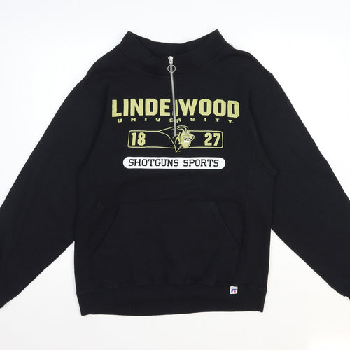 Preworn Mens Black Polyester Pullover Sweatshirt Size XS