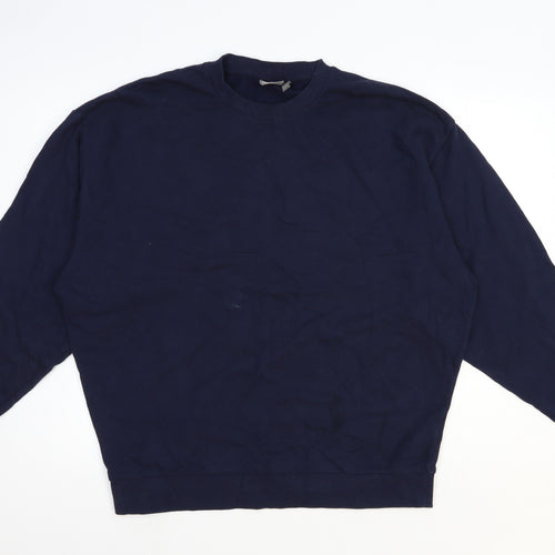 ASOS Mens Blue Cotton Pullover Sweatshirt Size M