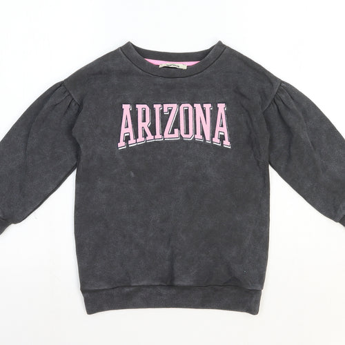 Spring Girls Grey Polyester Pullover Sweatshirt Size 6 Years Pullover - Arizona