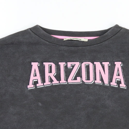Spring Girls Grey Polyester Pullover Sweatshirt Size 6 Years Pullover - Arizona