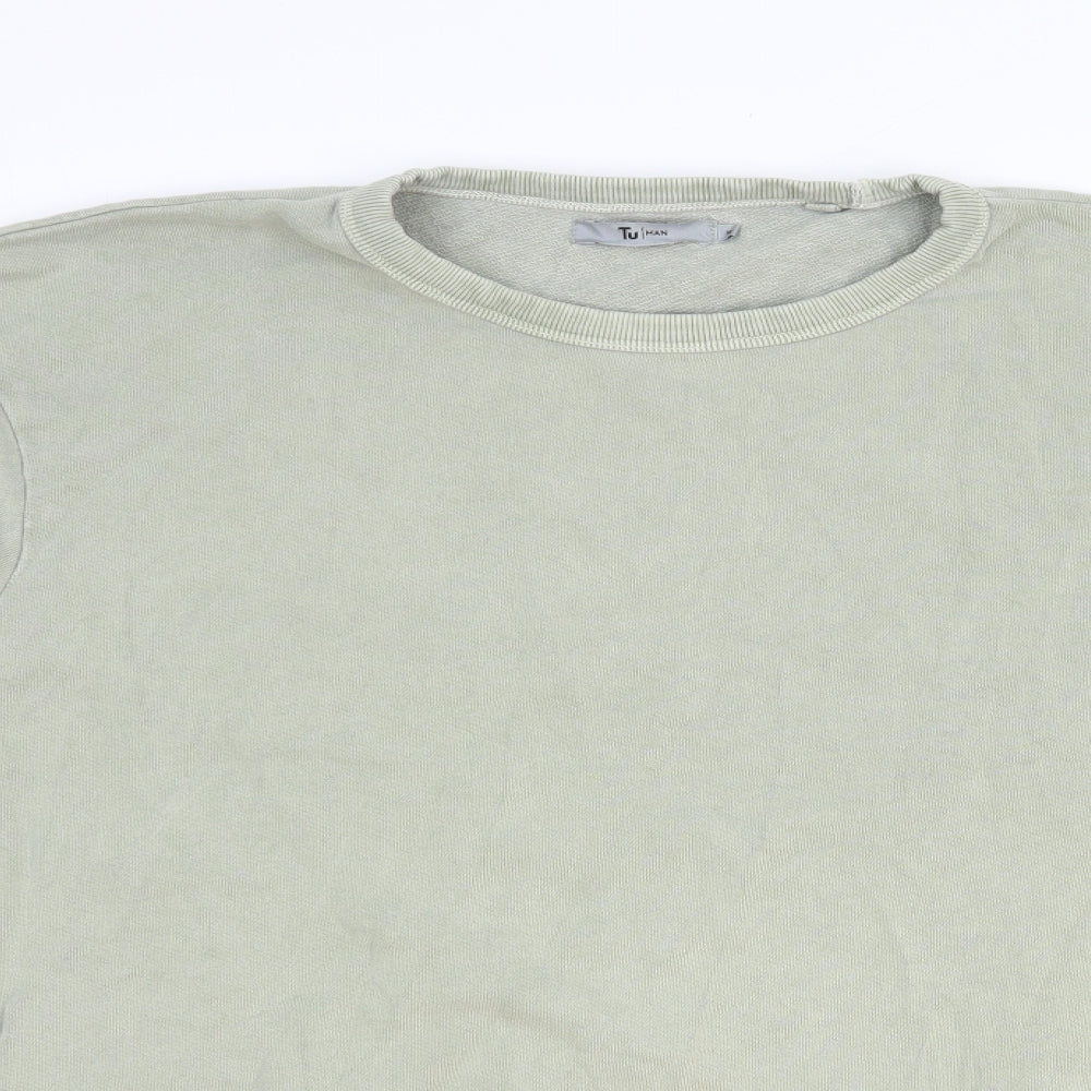 TU Mens Beige Cotton Pullover Sweatshirt Size XL