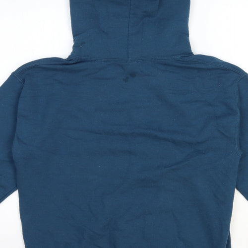 Gildan Mens Blue Cotton Pullover Hoodie Size S - Philadelphia