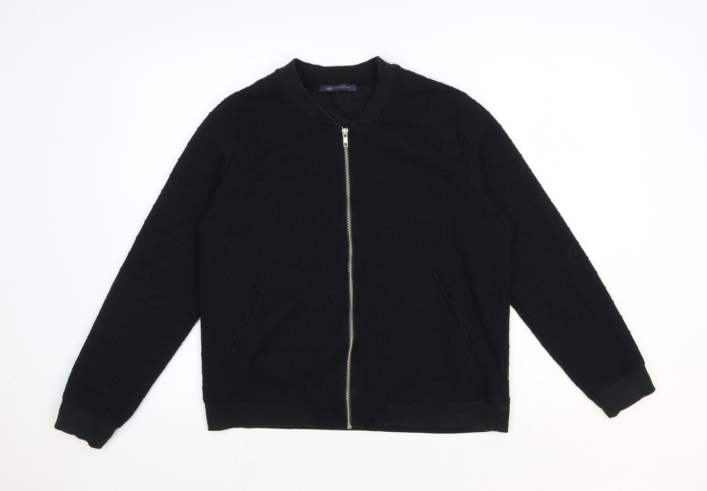 Marks and Spencer Womens Black Jacket Size 14 Zip
