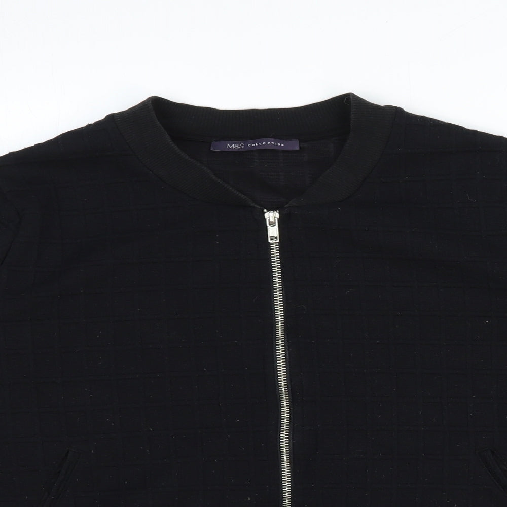 Marks and Spencer Womens Black Jacket Size 14 Zip
