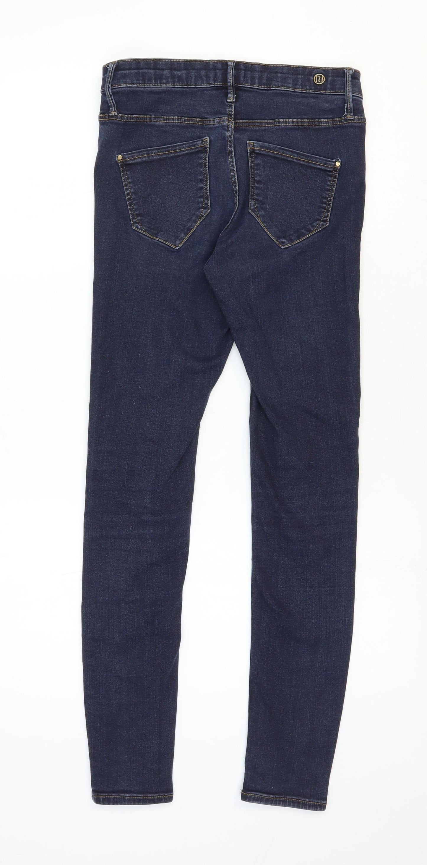 River Island Womens Blue Cotton Skinny Jeans Size 26 in Regular Zip