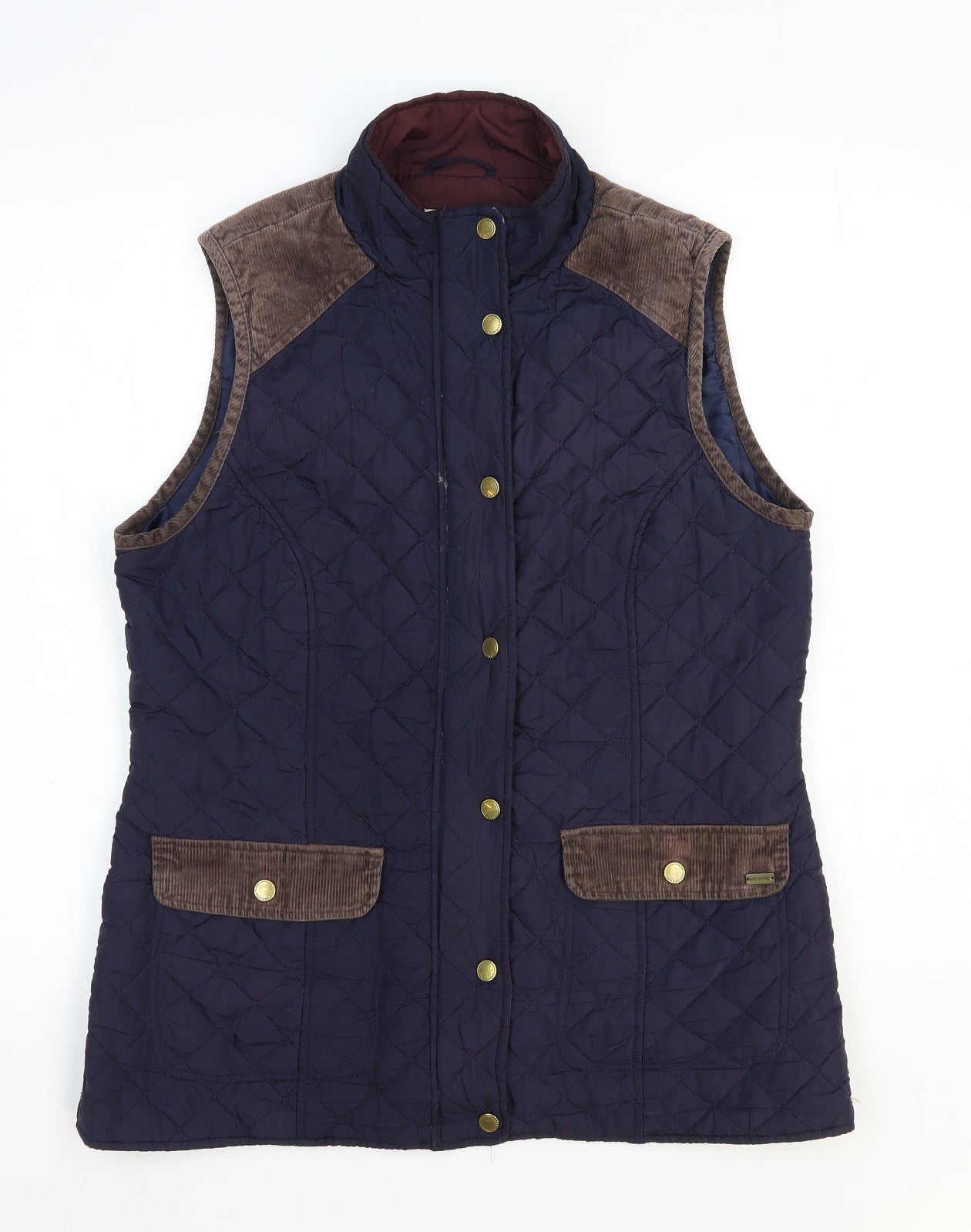 Papaya Womens Blue Gilet Waistcoat Size 12 Zip