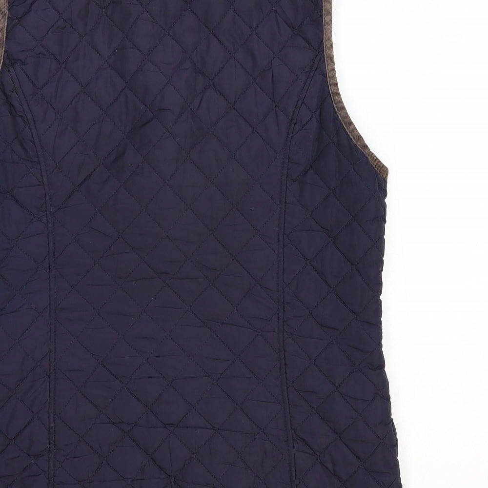 Papaya Womens Blue Gilet Waistcoat Size 12 Zip