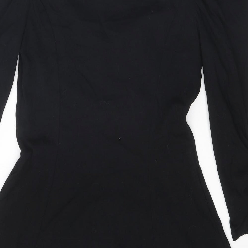 ASOS Womens Black Cotton Mini Size 10 Sweetheart Pullover