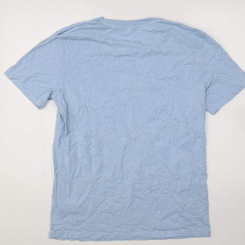 Stanley Stella Womens Blue Cotton Basic T-Shirt Size L Round Neck - Sanctus