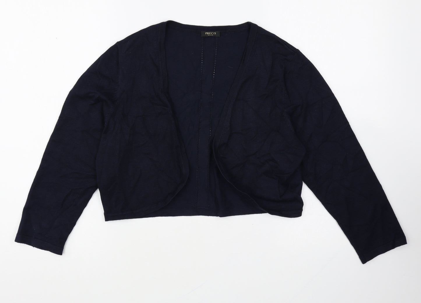 Precis Womens Blue V-Neck Viscose Cardigan Jumper Size S