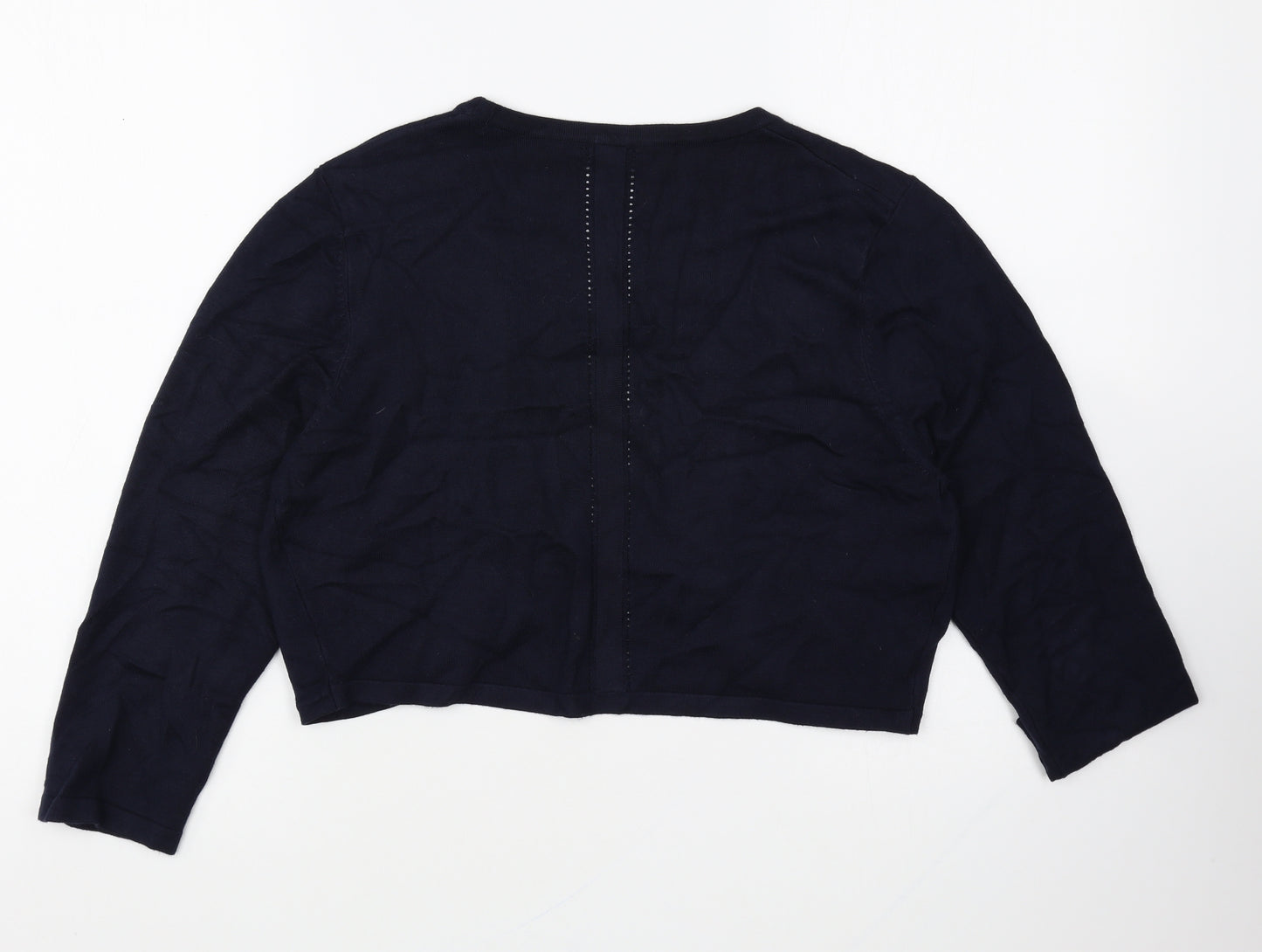 Precis Womens Blue V-Neck Viscose Cardigan Jumper Size S