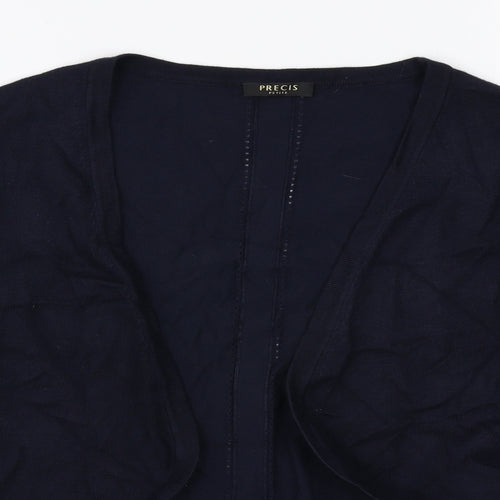 Precis Womens Blue V-Neck Viscose Cardigan Jumper Size S