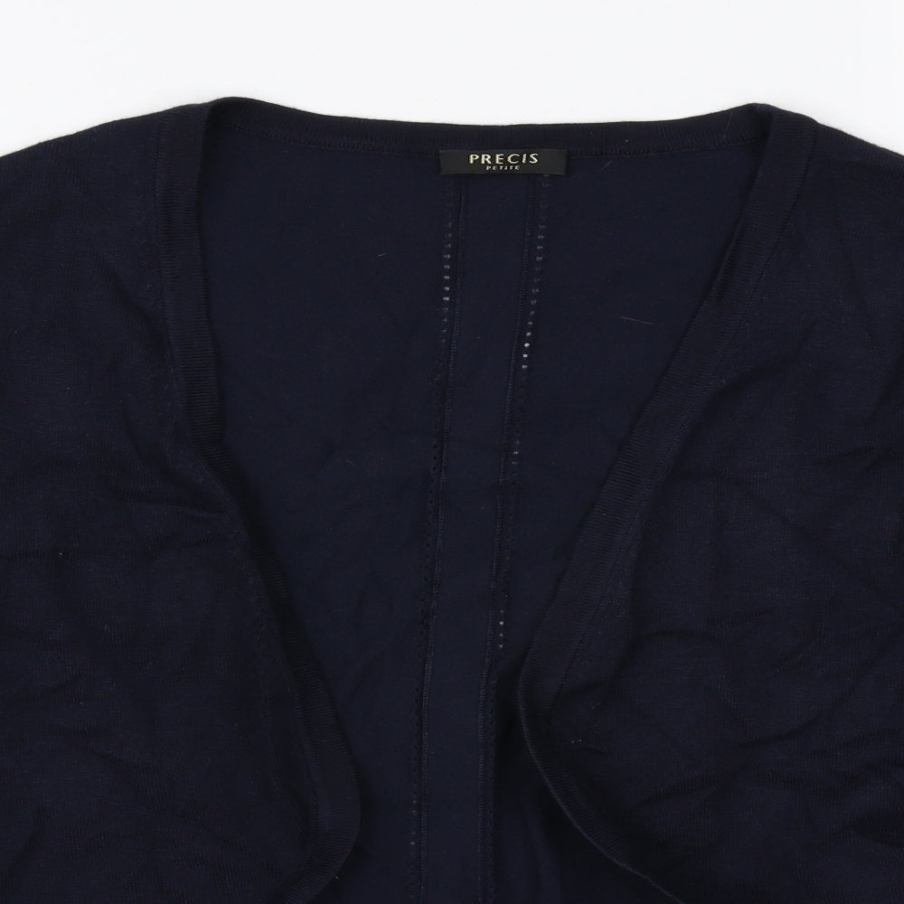 Precis Womens Blue V-Neck Viscose Cardigan Jumper Size S