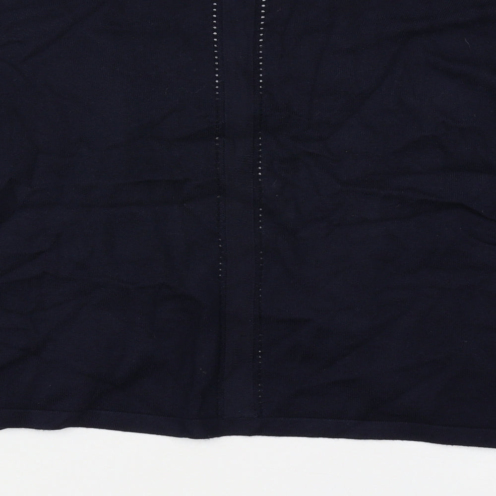 Precis Womens Blue V-Neck Viscose Cardigan Jumper Size S