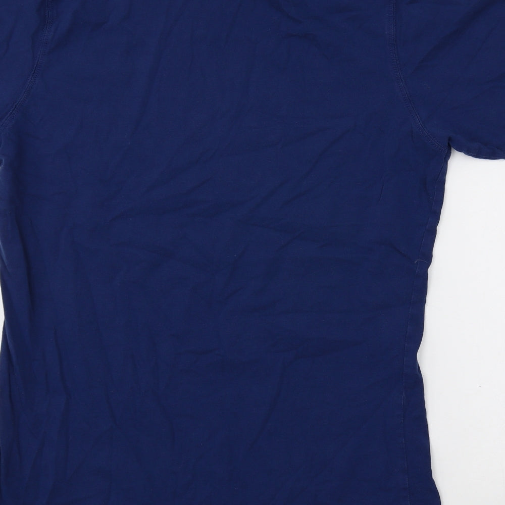 Team GB Womens Blue Cotton Basic T-Shirt Size 12 Round Neck