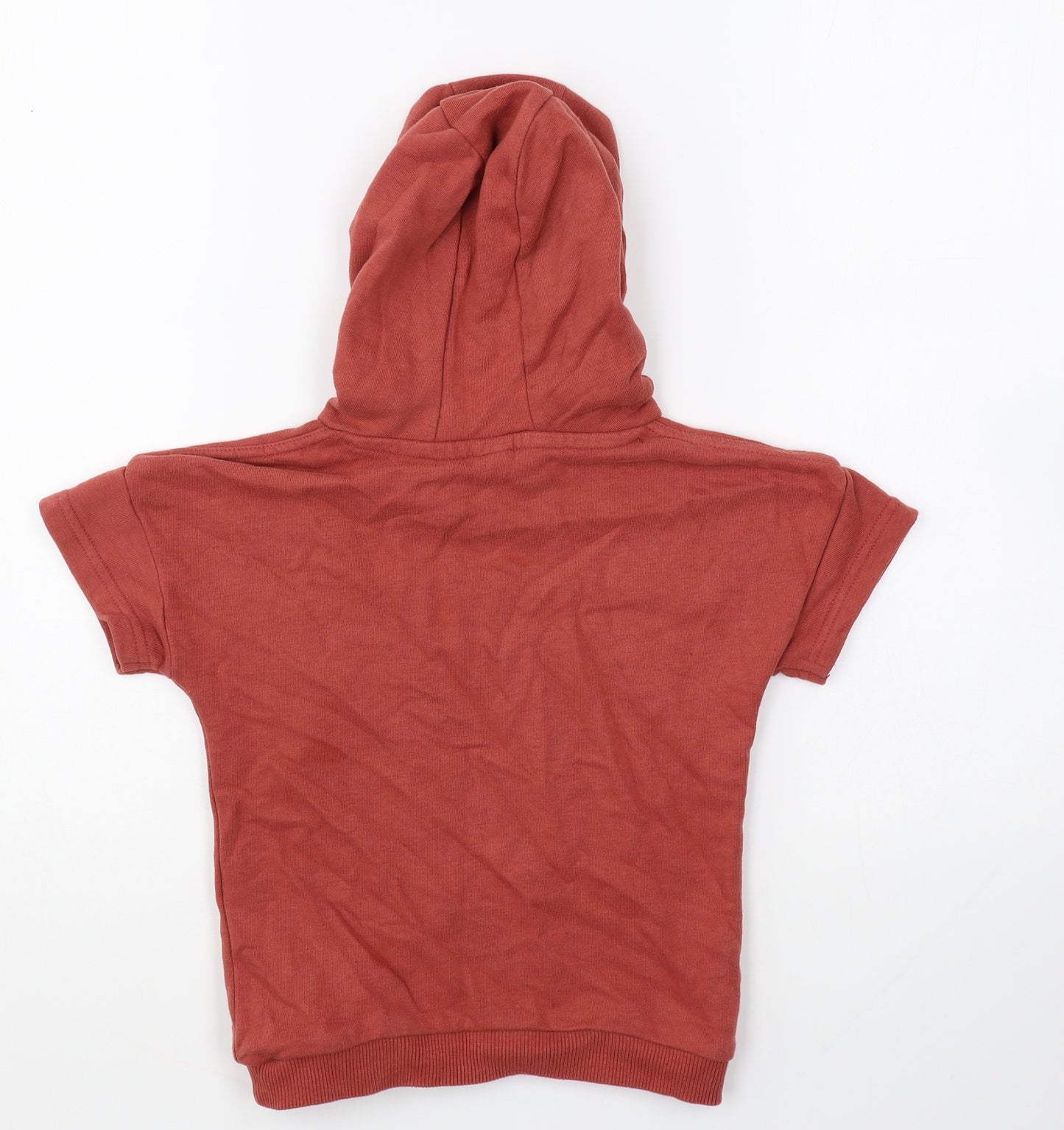 TU Boys Red Cotton Pullover Hoodie Size 2-3 Years Pullover