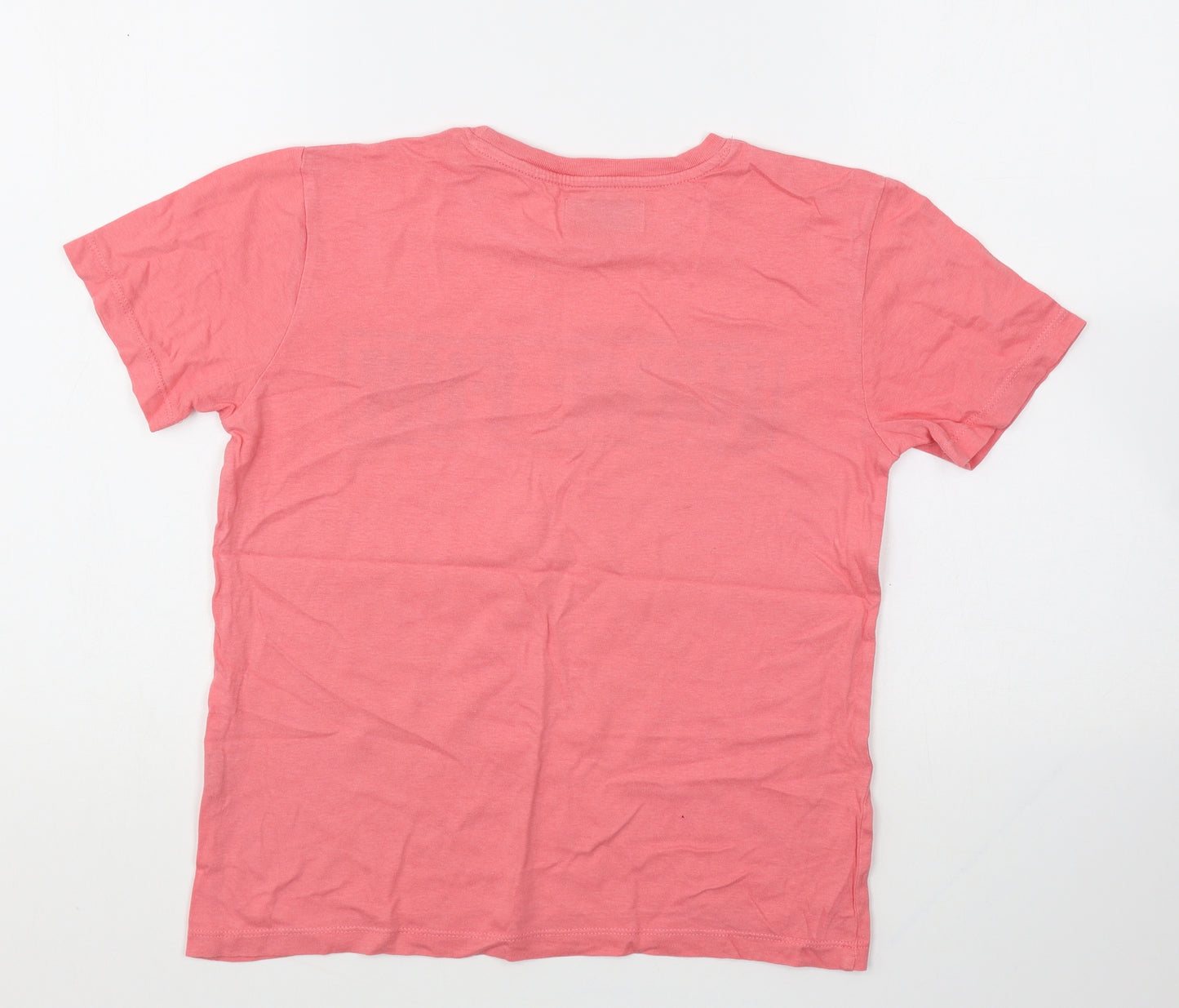 Zara Boys Pink Cotton Basic T-Shirt Size 8 Years Round Neck - Have Fun