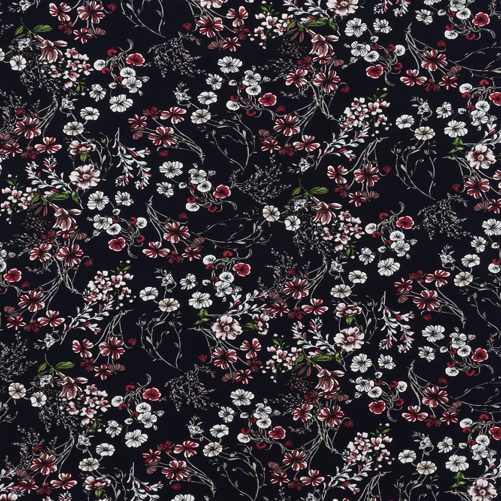 Saloos Womens Blue Floral Polyester Basic T-Shirt Size 22 Round Neck